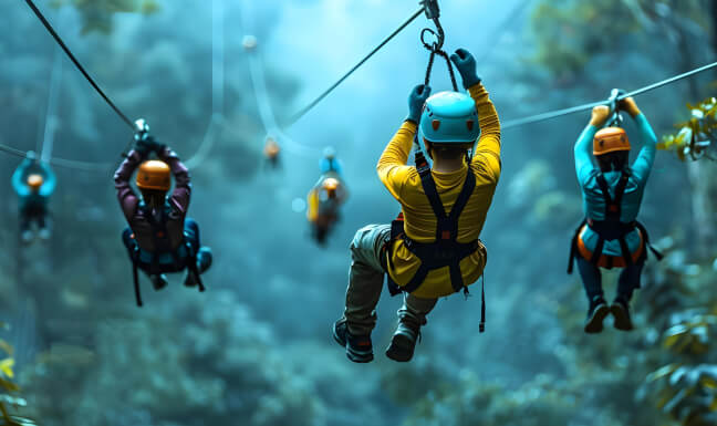 Ziplining Abenteuer